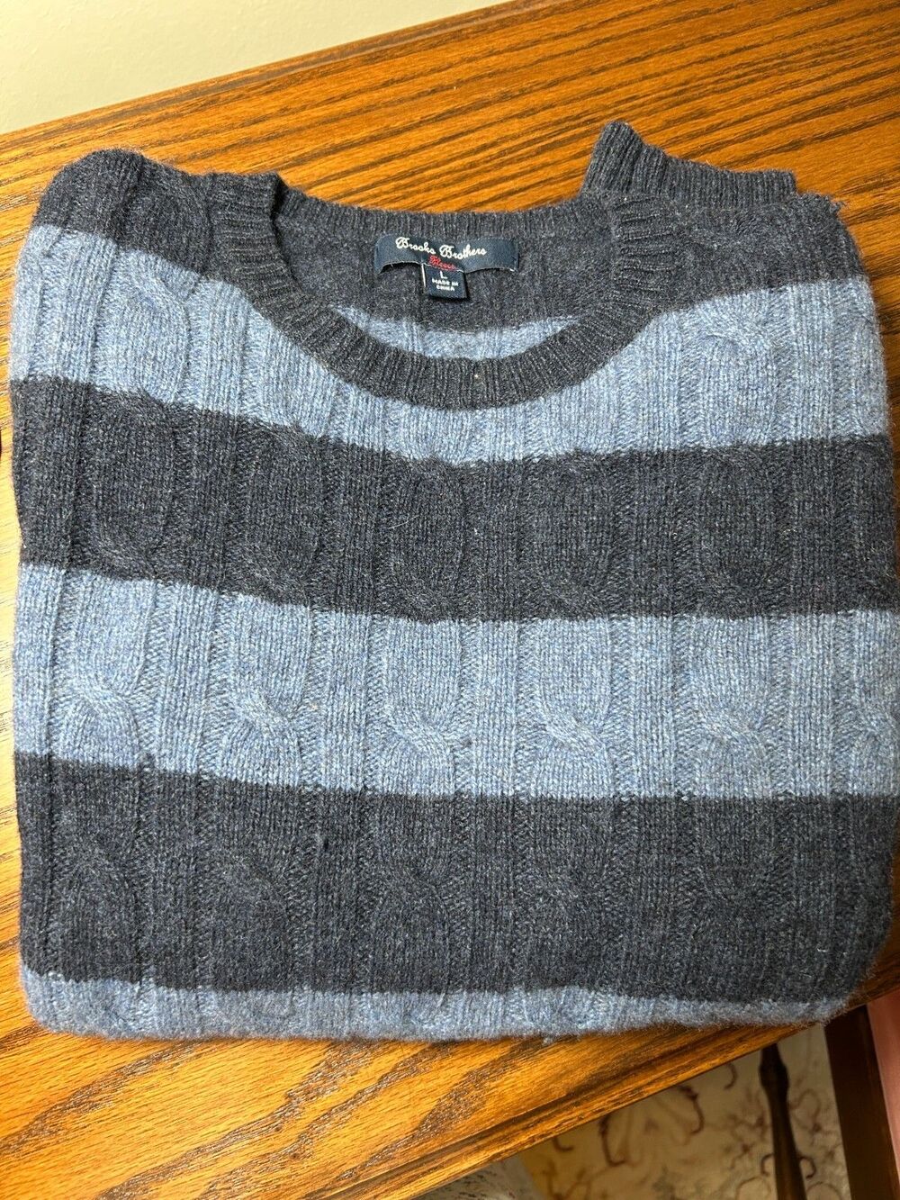 BrooksBrothers, Boy’s Crew Neck Sweater, Merino Wool, Large (12-14)